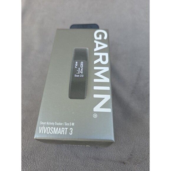 💚 Garmin Vivosmart 3 Activity Tracker, Size Small-Medium,Black - Picture 1 of 15